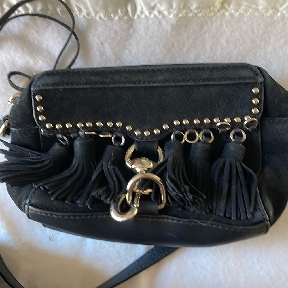 Rebecca Minkoff suede crossbody tassel bag